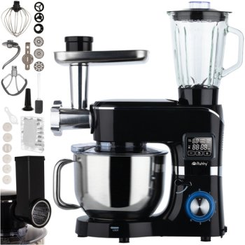 Ruhhy 25728 Stand Mixer with Heated Bowl and Blender, black