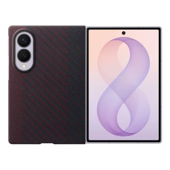 Samsung Galaxy Z Fold 8 vāciņš Samsung Carbon Magnet ar MagSafe, sarkans