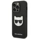 Чехол Karl Lagerfeld Saffiano Choupette Head Patch для iPhone 14 Pro Max Черный