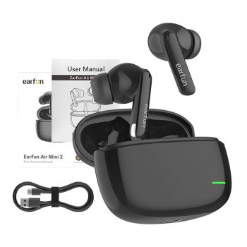 Bezvadu austiņas TWS EarFun AirMini2 (melnas) | Wireless earphones (black)