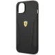 Чехол Ferrari для iPhone 14 Plus Leather Stamp Sides, черный