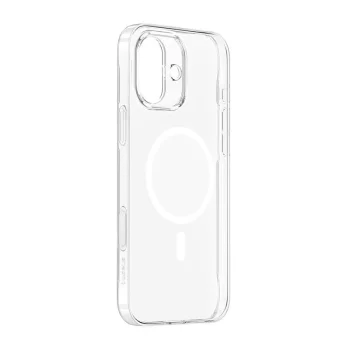 Магнитный чехол Baseus iP16 TouchButton для iPhone 16, прозрачный