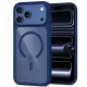 Tech-Protect MagOne MagSafe CC vāciņš un 2 aizsargstikli priekš iPhone 18 Pro / 17 Pro, Clear Navy Blue