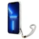 Чехол Guess Flower Strap для iPhone 13 mini, фиолетовый