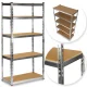 Humberg Hr-853 Metāla noliktavas plaukts 183x90x40 cm, Sudraba