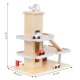 Ecotoys W04B047B Wooden Parking Garage with Elevator & Cars