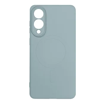 Liquid Silicone vāciņš Samsung Galaxy S25 Edge ar MagSafe, gaiši zils