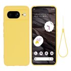 Google Pixel 8 Soft Liquid Silicone Anti-Scratch Protective Case Cover, Yellow | Telefona Vāciņš Maciņš Apvalks Bamperis