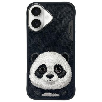 Чехол Nimmy Big Eyed Pet 2.0 Panda для iPhone 16, черный