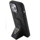 Guess iPhone 15 Pro Max vāciņš Grip Stand 4G Triangle Strass, melns