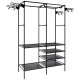 Liels drēbju pakaramais / vaļējs skapis ar plauktiem Ruhhy 22671 | Clothes Hanger Open Wardrobe with Storage Shelves