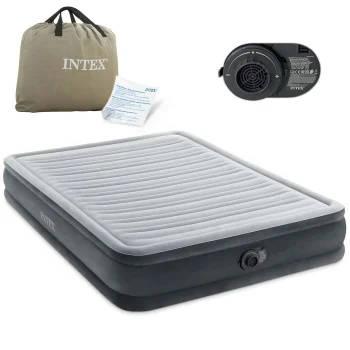 Двухместный надувной матрас Intex 67770ND со встроенным насосом, 203x152x33...