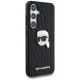 Чехол Karl Lagerfeld Leather Monogram Pin Logo Karl Head для Samsung Galaxy S25 Черный