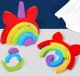 Wooden Unicorn Rainbow Stacking Toy and Sorter Logic Game Jhtoy-252