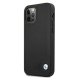 BMW iPhone 12 / 12 Pro Case Leather Deboss, Black
