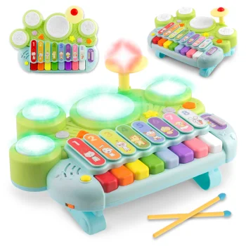 Muzikālais attīstošais galdiņš Ksilofons un bungas Ricokids RK-751