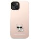 Karl Lagerfeld Silicone Choupette Body vāciņš iPhone 14 Plus, rozā