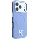 Karl Lagerfeld Grained Kameo vāciņš iPhone 18 Pro / 17 Pro ar MagSafe, gaiši zils