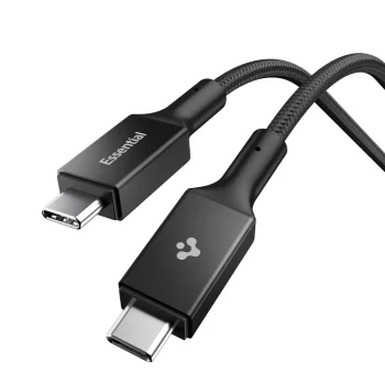 Spigen Essential EB10015CC USB-C uz USB-C kabelis 100W 150cm, melns