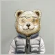 Сумка через плечо Nimmy Crossbody Cool&Cute 2.0 Bear серая
