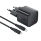 Acefast A118 C-L 30W GaN USB-C Charger with Lightning Cable, Black