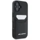 Чехол Karl Lagerfeld для iPhone 16 HC Grained PU Cardslot Metal Elong, черный