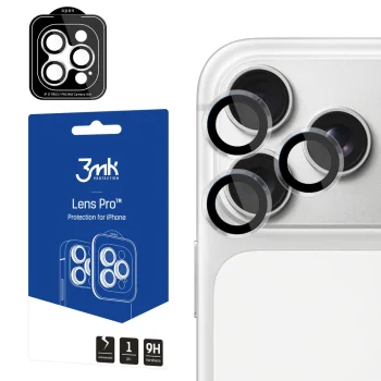 3mk iPhone 17 Pro / 17 Pro Max kameras aizsargstikls Lens Protection Pro, caurspīdīgs