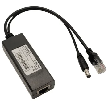 PoE сплиттер кабель 100M 15.4W IEEE802.3af 12V DC