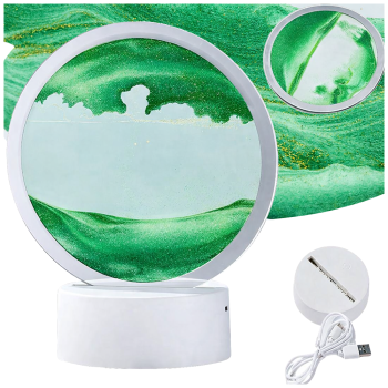 3D Kustīgo smilšu LED galda lampa USB, RGB