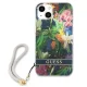 Чехол Guess Flower Strap для iPhone 13 mini, Синий