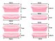 Collapsible Silicone Food Storage Containers 4 Pcs Lunch Box, Pink