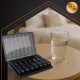 Ruhhy 7-Day Pill Organizer with 3 Compartments, Black