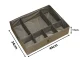 Underwear and Clothing Drawer Organizer with 7 Compartments, 44x34x11 cm, Grey