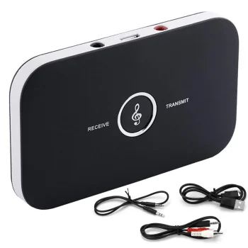 Bluetooth raidītāja un uztvērēja adapteris 2-1, melns