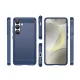 Silicone Case Carbon Case for Samsung Galaxy S25 Edge - Blue