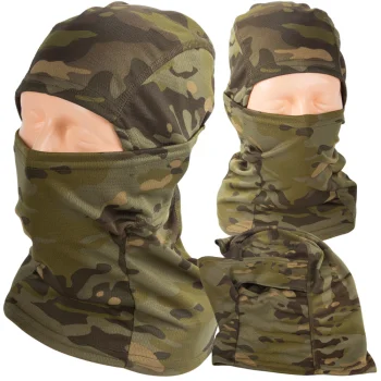 Termoaktīva elpojoša militārā balaklava, kamuflāžas