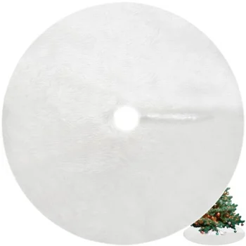 Ruhhy Ziemassvētku eglītes paklājiņš, 150 cm, balts