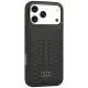 Кожаный чехол Audi Leather Case MagSafe для iPhone 18 Pro Max / 17 Pro Max, черный