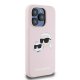 Чехол Karl Lagerfeld для iPhone 15 Pro Silicone Karl & Choupette MagSafe, розовый