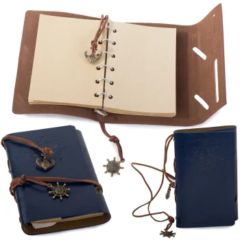 Retro Traveler's Notebook / Diary, Blue