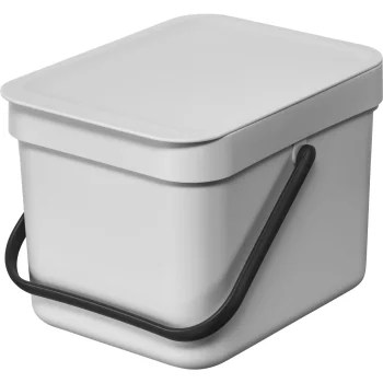 Atkritumu tvertne Brabantia Sort & Go 6 l, gaiši pelēka