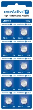 Батарейки щелочные LR44 AG13 everActive 1.5В алкалиновые 10 шт