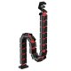 NanoRS RS125 Desk Cable Organizer Spine, 1345mm, Black/Red