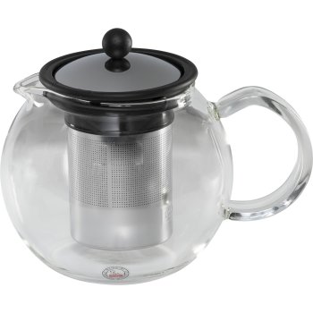 Bodum ASSAM F/INOX tējkanna ar presi, 1L, melna