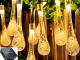 Садовая солнечная гирлянда 20 LED ледяные капли, тёплый белый