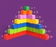 Деревянные кубики и логическая игра, 48 шт.