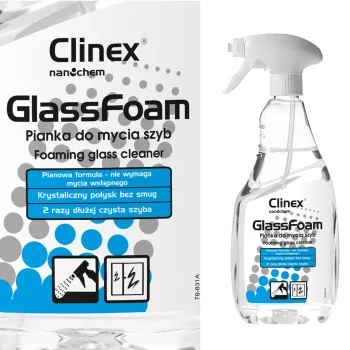 Profesionālas putas logu, spoguļu un stikla tīrīšanai bez švīkām traipiem CLINEX 650ML | Professional foam for...