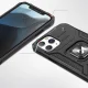 Wozinsky Ring Armor Phone Case Cover iPhone 14 Pro Max armored cover magnetic holder ring blue