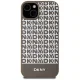 DKNY чехол для iPhone 15 Leather Printed Pattern MagSafe, коричневый