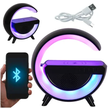Многофункциональная RGB LED лампа с колонкой и беспроводной...